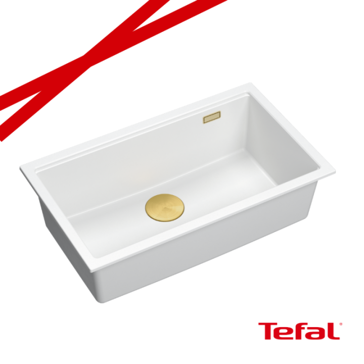 LOGAN 110 GraniteQ zlewozmywak snow white 76x45x23,5 cm