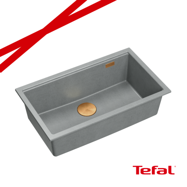 LOGAN 110 GraniteQ zlewozmywak silver stone 76x45x23,5 cm