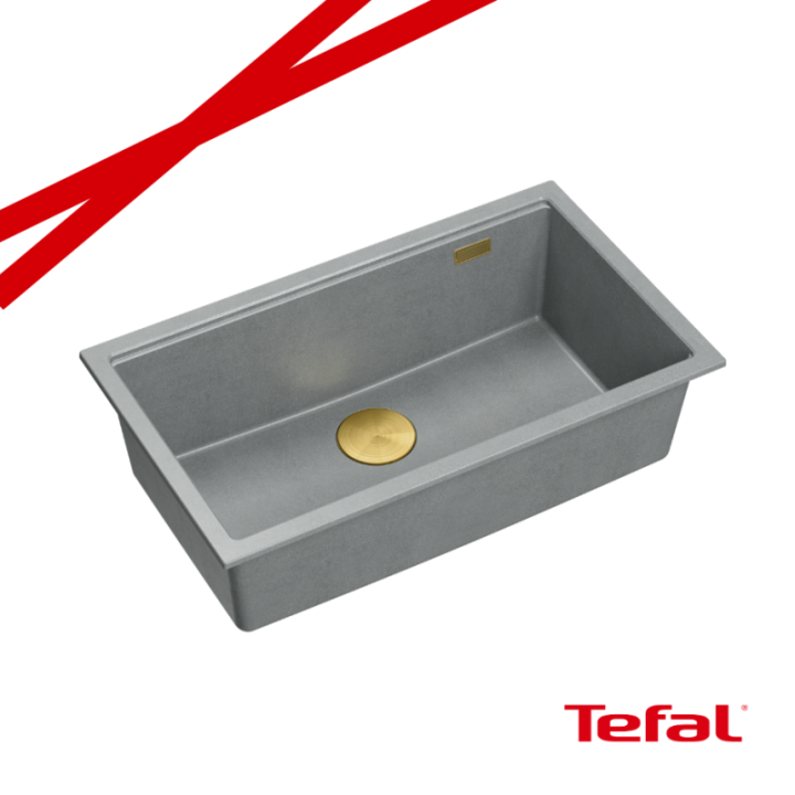 LOGAN 110 GraniteQ zlewozmywak silver stone 76x45x23,5 cm