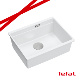 LOGAN 100 GraniteQ zlewozmywak snow white 56x45x21,5 cm