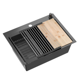 Zlewozmywak stalowy LUKE 110 WORKSTATION - jednokomorowy
