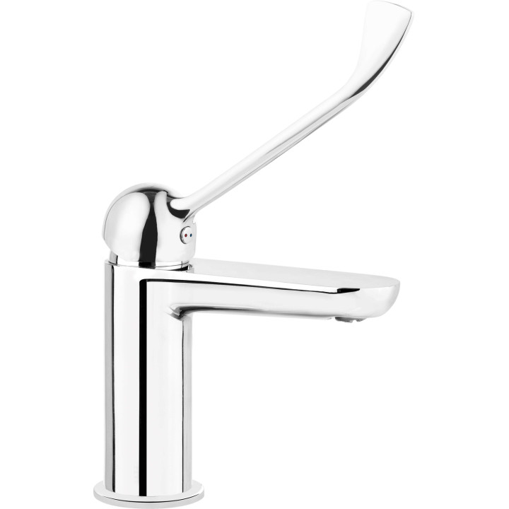 Bateria umywalkowa z ograniczeniem temperatury stała chrom