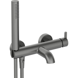 Bateria wannowa z zestawem prysznicowym stała titanium Silia BQS D11M