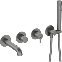 Bateria wannowa 4-otworowa podtynkowa stała titanium Silia BQS D18P