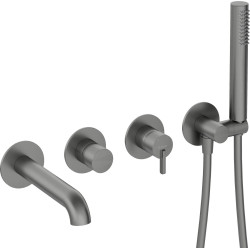 Bateria wannowa 4-otworowa podtynkowa stała titanium Silia BQS D18P