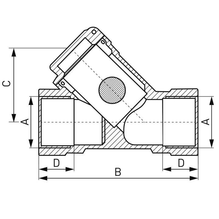 Filtr siatkowy do gazu DN50, Rp2, typ G41