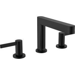 Hansgrohe Finoris 3-otworowa bateria umywalkowa 110 z kompletem odpływowym Push-Open, Czarny Matowy