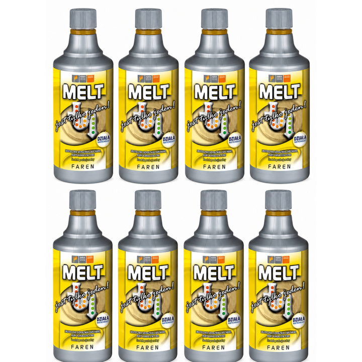 8 x Płyn do udrażniania rur kanalizacyjnych MELT 750ml