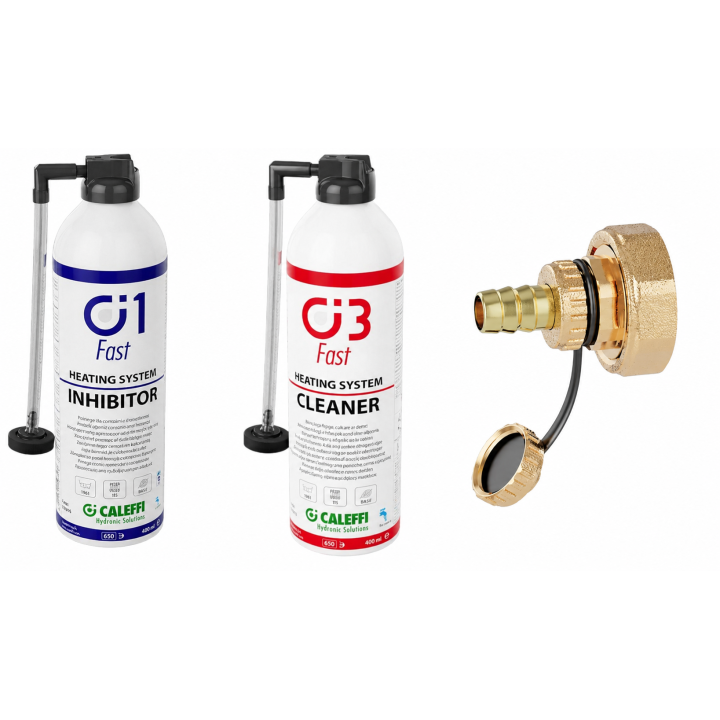 Zestaw do czyszczenia i uszczelnienia instalacji C.O. Caleffi + ZŁĄCZKA