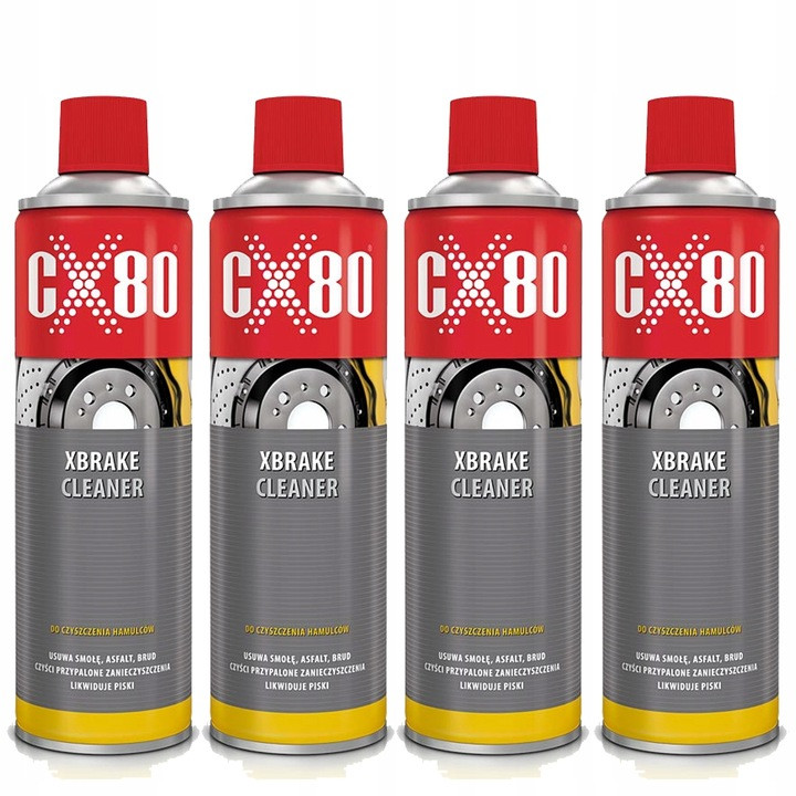 CX80 ODTŁUSZCZACZ ZMYWACZ DO HAMULCÓW 4x 600ml