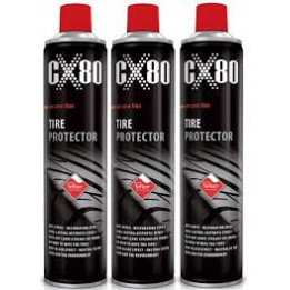 CX80 TIRE PROTECTOR TEFLON 600ML  Preparat zabezpieczający do opon 3 sztuki