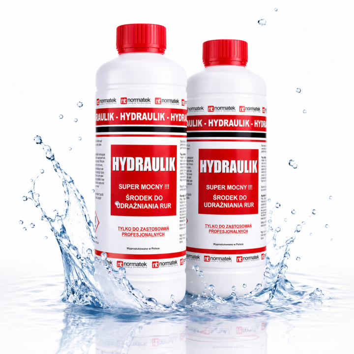 2x Hydraulik 1L płyn do udrażniania rur kanalizacyjnych syfonów Normatek