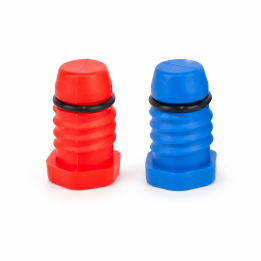 Korki do prób szczelności PEX 16x2 AlphaHeat czerwony niebieski