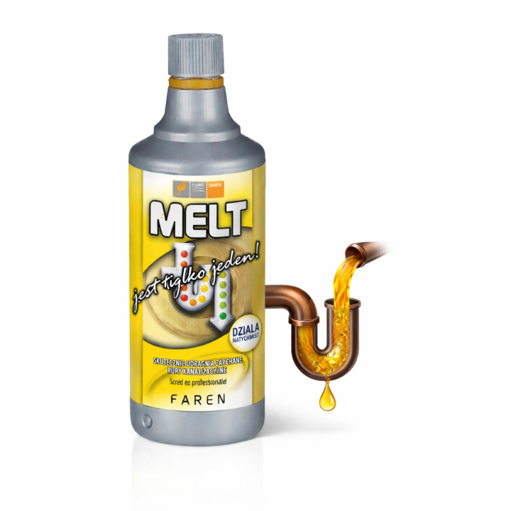 4 x Płyn do udrażniania rur kanalizacyjnych MELT 750ml