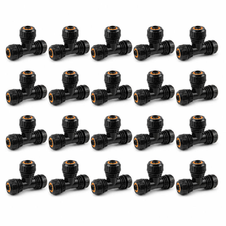 Zestaw 20 x BLACK LINE Trójnik do połączenia węża 1/2"