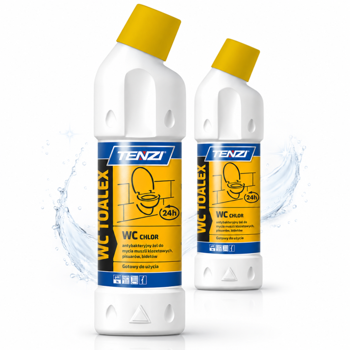 Zestaw 2 x PREPARAT WC TOALEX 0,75L DO HIGIENY URZĄDZEŃ SANITARNYCH ODPORNYCH NA CHLOR