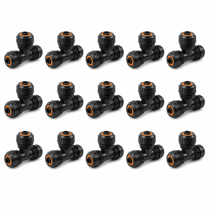 Zestaw 15 x BLACK LINE Trójnik do połączenia węża 1/2"