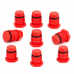 Zestaw 10 x CZERWONA Zaślepka Zatyczka Korek do prób szczelności do rur 20mm AlphaHeat