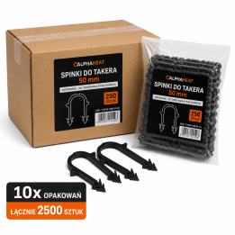 Zestaw 10 x Spinka do Tackera, Takera z tworzywa sztucznego 50mm zgrzewana 250 szt