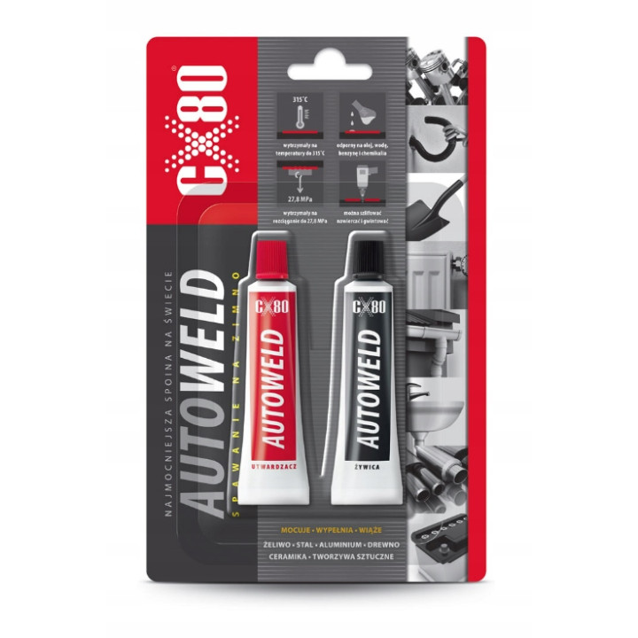 Klej epoksydowy CX-80 AUTO WELD dwuskładnikowy 54g x2