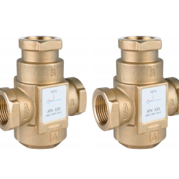 ZESTAW 2 x Zawór temperaturowy ATV 335, DN25, Rp1", Kvs 9, 55°C