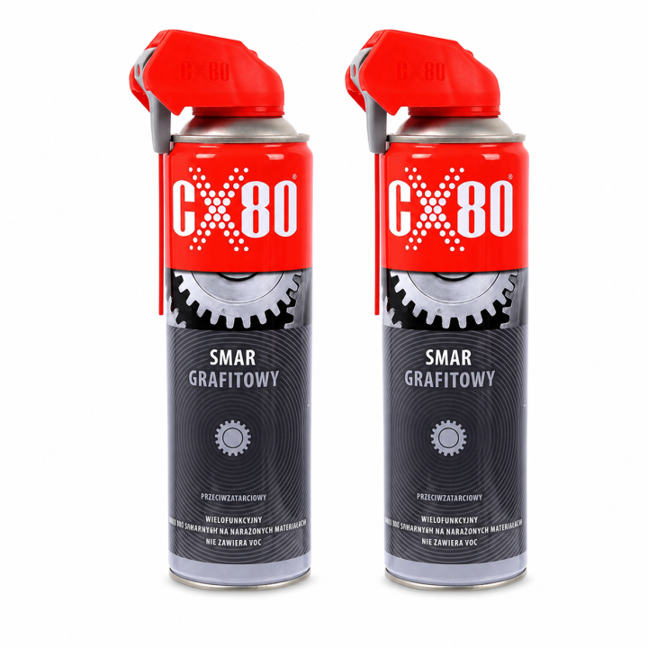 Zestaw 2 x CX80 SMAR GRAFITOWY 500ML SPRAY PRZECIWZATARCIOWY PREMIUM TECH 600°C