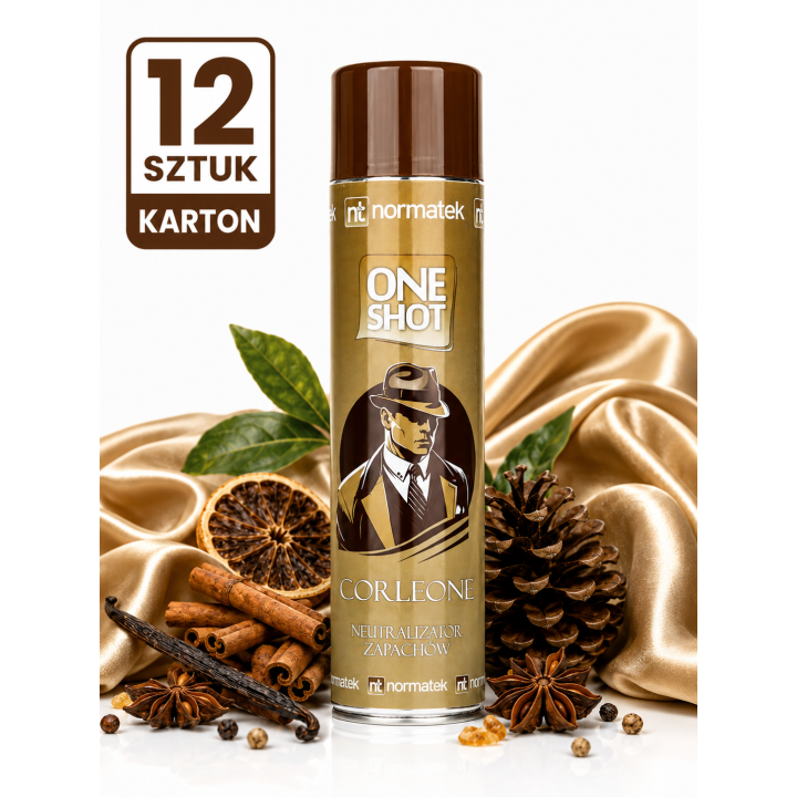 ZESTAW 12 x NORMATEK One Shot Corleone neutralizator zapachów 600 ml