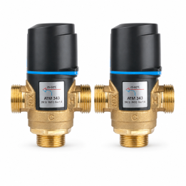ZESTAW 2 x Termostatyczny zawór mieszający ATM 343, DN15, G3/4", 35÷60°C, Kvs 1,6 m3/h