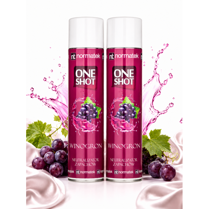 ZESTAW 2 x NORMATEK One Shot Winogrono neutralizator zapachów 600 ml