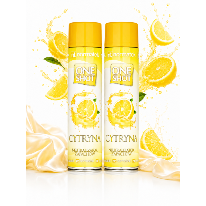 ZESTAW 2 x NORMATEK One Shot Cytryna neutralizator zapachów 600 ml