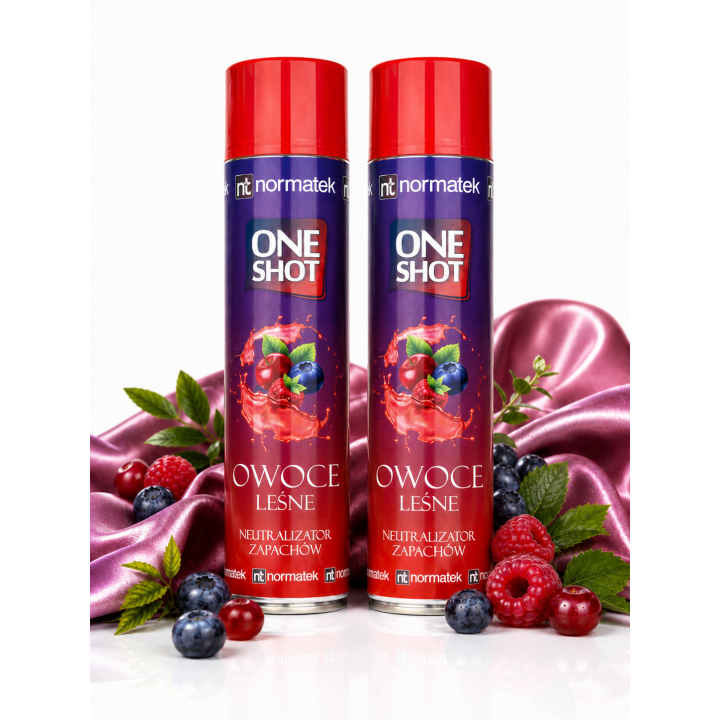 ZESTAW 2 x NORMATEK One Shot Owoce Leśne neutralizator zapachów 600 ml