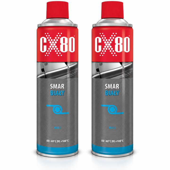 Zestaaw 2 x CX80 - SMAR BIAŁY 500ML AEROZOL DO POŁĄCZEŃ METALOWYCH PROFESJONALNY OCHRONNY