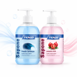 Zestaw: DELIKATNE MYDŁO W PŁYNIE Z GLICERYNĄ PASSION FRUIT PINK 0,5L NAWILŻAJĄCE + DELIKATNE MYDŁO W PŁYNIE Z GLICERYNĄ, ZAPACH 