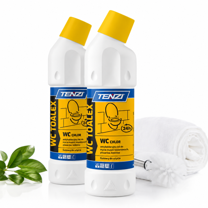 Zestaw 2 x PREPARAT WC TOALEX 0,75L DO HIGIENY URZĄDZEŃ SANITARNYCH ODPORNYCH NA CHLOR