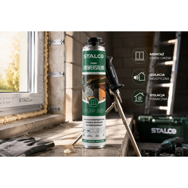 Zestaw 2 X Piana pianka Montażowa Uniwersalna STALCO 750 ml pistolet