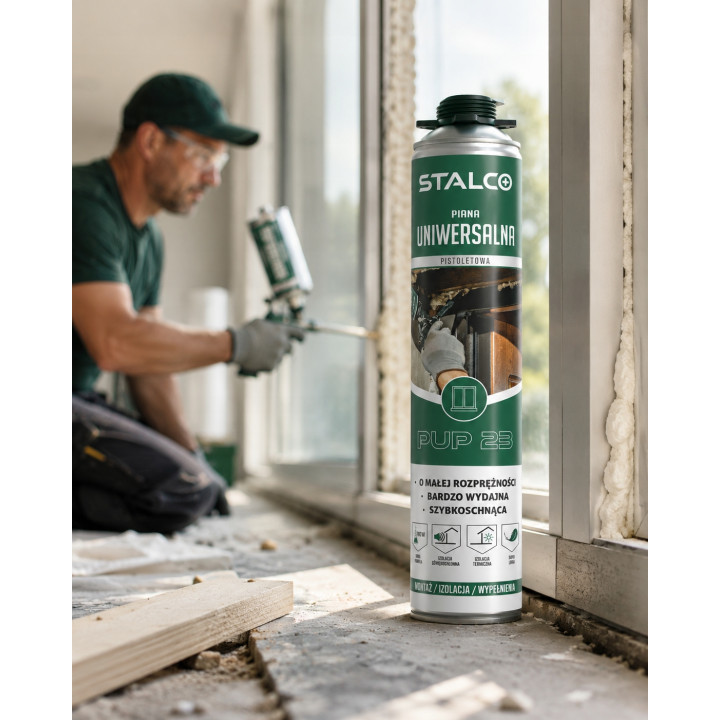 Zestaw 2 X Piana pianka Montażowa Uniwersalna STALCO 750 ml pistolet