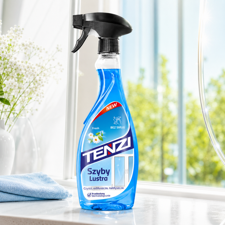 Zestaw 2 x ŚRODEK DO MYCIA SZYB I LUSTER BEZ SMUG 0,5L ZAPACH ŚWIEŻOŚCI - TENZI HOME PRO
