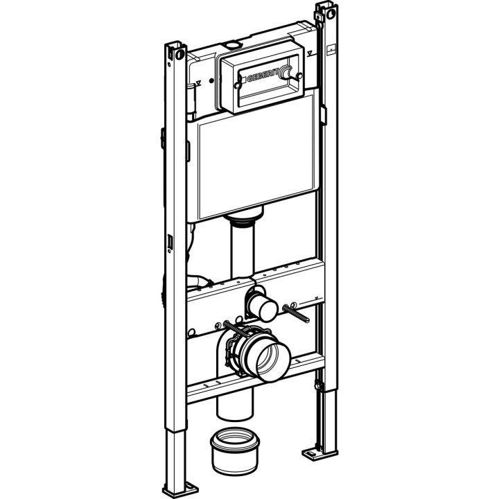 Geberit Duofix Basic Delta H112 stelaż WC + miska Desna bezrantowa