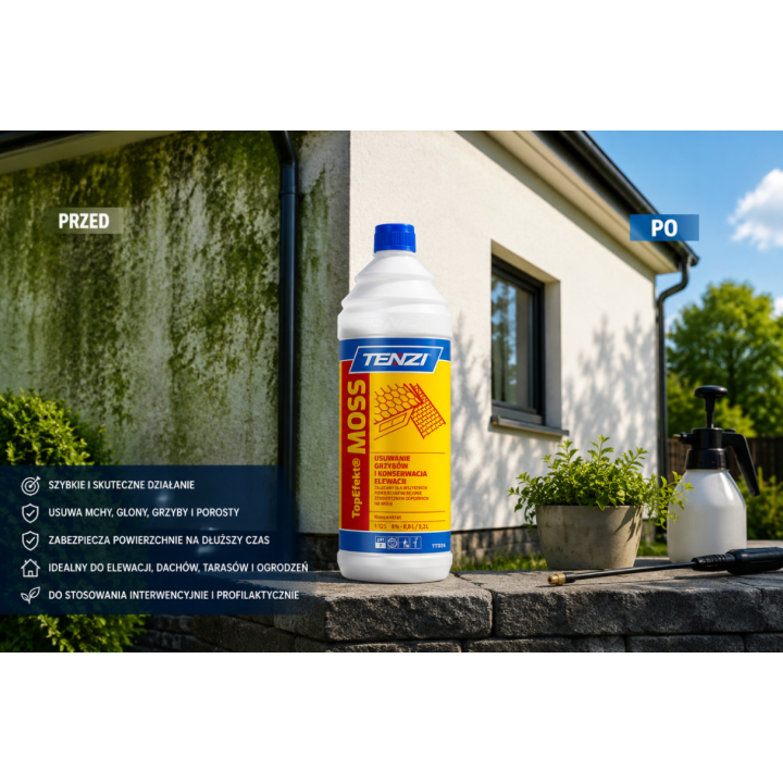 Zestaw 2 x PREPARAT TOPEFEKT® 1L DO USUWANIA GRZYBÓW I MCHÓW Z ELEWACJI I DACHÓW