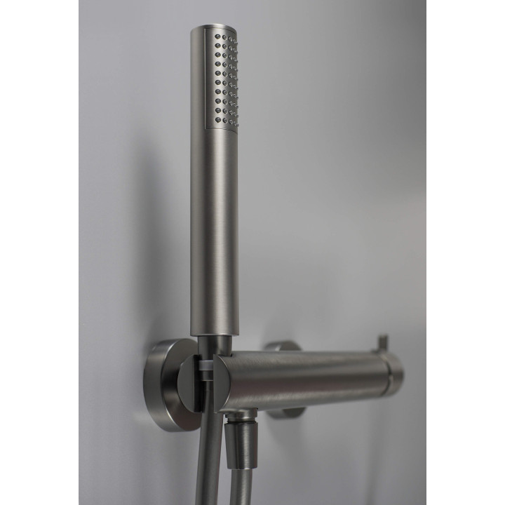 Bateria prysznicowa z zestawem prysznicowym titanium BQS D41M
