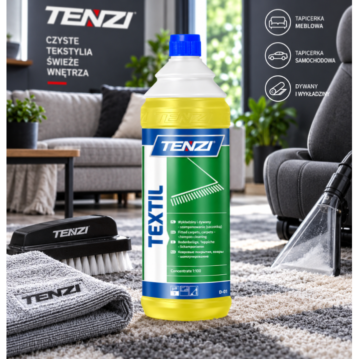 Zestaw 2 x KONCENTRAT PIENIĄCY DO CZYSZCZENIA TEKSTYLIÓW BEZ ROZPUSZCZALNIKÓW 1L
