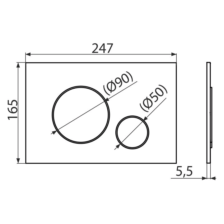 Zestaw: Podtynkowy system instalacyjny do suchej zabudowy (karton-gips) + PRZYCISK STERUJĄCY DO SYSTEMÓW PODTYNKOWYCH, CHROM-POŁ
