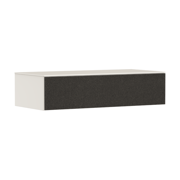 HG Xevolos E Szafka boczna Sideboard z 1 szufladą i blatem 1180/550, Piaskowy Beż Matowy, Kolor frontu: Ciemny Szary materiał te