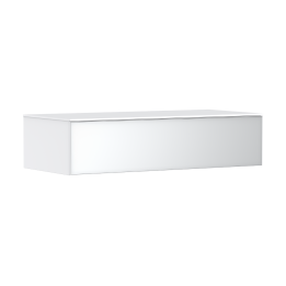 HG Xevolos E Szafka boczna Sideboard z 1 szufladą i blatem 1180/550, Biały Matowy, Kolor frontu: Biały Metaliczny