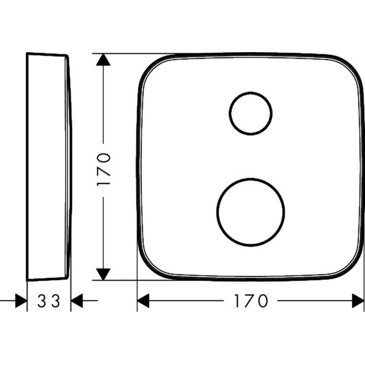 Axor Element przedłużający 2-otworowy, softsquare, mieszacz