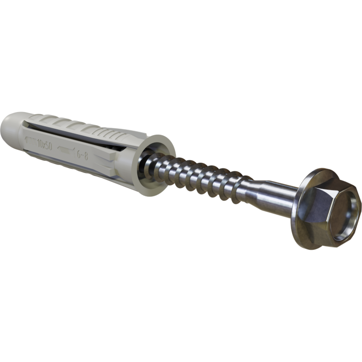 Kołek uniwersalny z wkrętem RXK ø12/8,0 × 70 mm Stalco RXK-12/8,0x70
