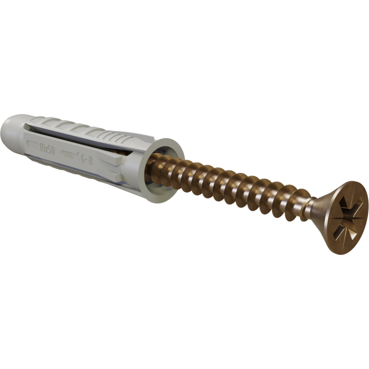 Kołek uniwersalny z wkrętem RXS ø6/4,0 × 60 mm Stalco RXS-6/4,0x60