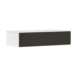HG Xevolos E Szafka boczna Sideboard z 1 szufladą i blatem 1180/550, Biały Matowy, Kolor frontu: Ciemny Szary materiał tekstylny