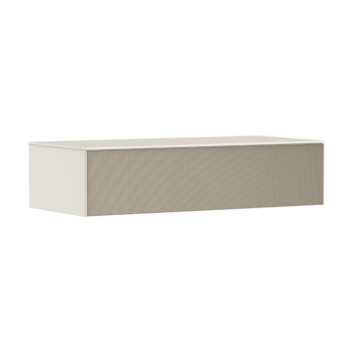 HG Xevolos E Szafka boczna Sideboard z 1 szufladą i blatem 1180/550, Piaskowy Beż Matowy, Kolor frontu: Brąz Strukturalny