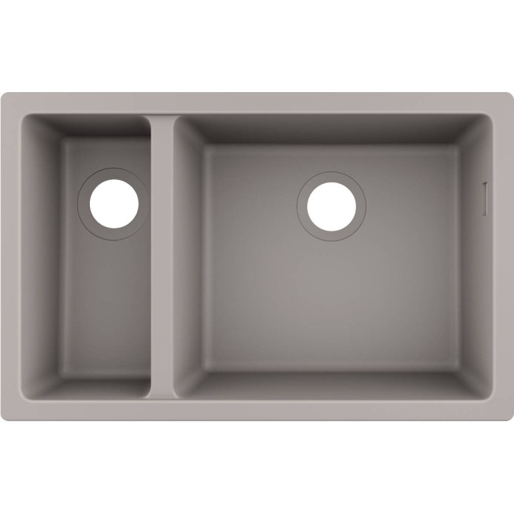 Hansgrohe S51 S510-U635 Zlewozmywak podblatowy 180/450, Szarość